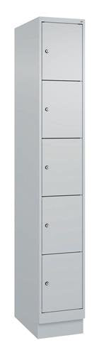 Fächerschrank Evolo PLUS 300mm Sockel lichtgrau/lichtgrau Fächer 1 x 5 C+P