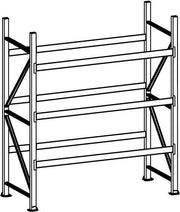 Weitspannregal H3000xB2600xT650mm Grundregal 5 Spanplattenböden Trgf.490kg META