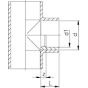 GF PVC Reducing Bush 32 - 25mm, short, PN16 # 721900341