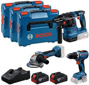 Akku-Geräte-Set GSR/GBH/GWS Sp.18V m.3 Geräten m.2Akkus 5Ah BOSCH