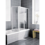Kermi Vario 2000, Badewannen-Faltwand kerolan Perl, silber matt, V2FW30501412K
