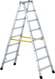 Stufenstehleiter 2x4 Stufen Alu.