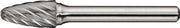 Frässtift RBF INOX D.6mm Kopf-L.18mm Schaft-D.6mm HM Verz.Normal fein TECWERK