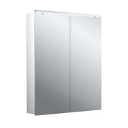 EC Lichtspiegelschrank flat 2 06502 Aufputz, 2trg. 600 mm alu.