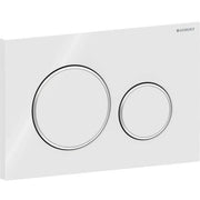 Geberit BetPl. Sigma20, für 2-Mengen-Sp. weiß / glanzchrom / weiß