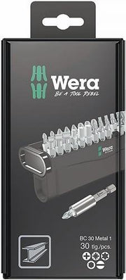 Bitsortiment Bit-Check 30 Metal 1 SB 30-teilig Schlitz/PH/PZD/TX/6Kt. WERA