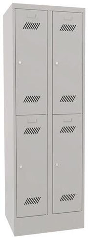Garderobenschrank H1850xB600xT500 lichtgrau/lichtgrau 4 Abt. PAVOY