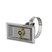SX Schilderhalter V2A, 100x50mm, mit Spannband bis 2, # F55002
