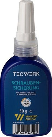 Schraubensicherung 50g hochfest hochvikos rot DVGW Flasche TECWERK