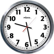 Wanduhr Jumbo Funkuhr Alu.mattsilber 1,5 V Zahlen