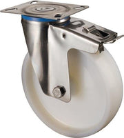 Lenkrolle D.80mm Trgf.100kg m.Festst.Ku.95x80mm BS ROLLEN