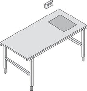 Pack- u.Arbeitstisch B2000xT920xH690-960mm m.Waage u.manueller Höhenverstellung
