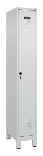 Garderobenschrank Evolo PLUS Füße 300mm lichtgrau/lichtgrau 1 Abt.C+P