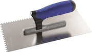 Glättekelle L.280mm B.130mm Zahn 6x6 gehärtet mit Holz-Heft STA S.0,7mm TECWERK