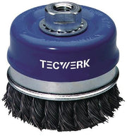 Topfbürste D.100mm Drahtstärke 0,5mm Stahl 8500min-¹ TECWERK