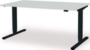Schreibtisch levero H650-1250xB1600xT800mm anthrazitgrau/lichtgrau elektr.MAUSER
