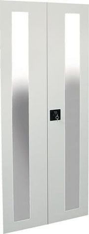 Sichtfenstertüren Breite 331mm Stahlblech lichtgrau für Regalhöhe 1650mm STUMPF