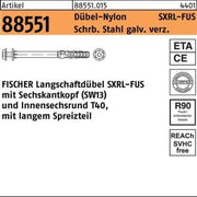 Langschaftdübel R 88551 SXRL 10x120 FUS Schr.Sta verz./Dübel-Nylon 50St. FISCHER