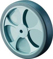 Ersatzrad D.200mm Trgf.220kg Gum.grau Achs-D.20mm Nabenl.60mm BS ROLLEN