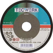 Trennscheibe D115x1mm gerade STA/STE Bohr.22,23mm TECWERK