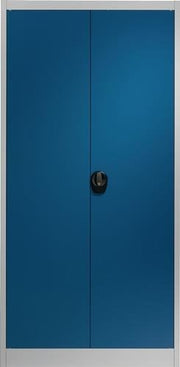 Flügeltürenschrank H1950xB950xT420mm lichtgrau/enzianblau 4BD MAUSER