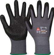 Handschuhe Padua Grip Gr.9 grau/schwarz EN 388 PSA II Nylongestrick Nitril HASE