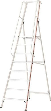 Platform Ladder, 8 rungs, platform L440xW440mm, large platform, HYMER