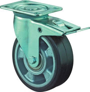 Schwerlastlenkrolle D.125mm Trgf.200kg Totalfesteller Gum.105mm 85mm BS ROLLEN