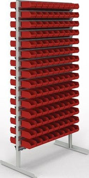 Ständerregal doppels.H2010xB1010xT600mm 270xMK 5 rot lichtgrau