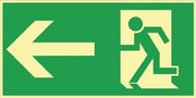 Emergency exit sign BGV A8 L297xW148 mm Emergency exit left film
