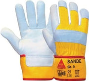 Schutzhandschuh Sande, weiß/gelb, Rindnarbenleder EN 388 Kat. II, Gr. 10