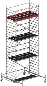 Fahrgerüst Uni Breit P2 Arbeits-B1500xL2850mm Alu.Gerüsthöhe 7610mm 2 kN/m²
