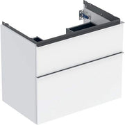GE iCon Unterschrank für WT, 2 Schubl. 74x61,5x47,6cm, weiß hgl. / Gr. chrom