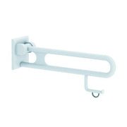 Stützklappgriff 850 mm, mit Papierhalter NORMBAU # NY.347.150             weiß