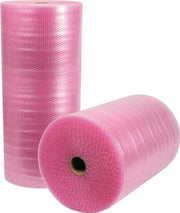 Luftpolsterfolie 3-lagig rosa,ESD B600xL50xS100mm Noppen-D10xH4mm rosa,ESD