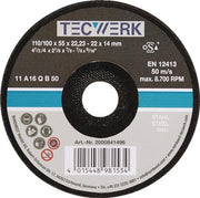 Schleiftopf A24Q 110/100mm STA u.Stahlguss 24 Bohr.22,23mm TECWERK
