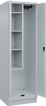 Putzmittelschrank Classic PLUS H1950xB600xT500mm m.Sockel lichtgrau C+P