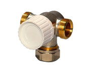 MB Dreiwegethermostatventiluntertl. DN15 Voreinstellung, Anbindung rechts kugeld.