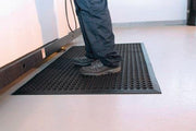 Arbeitsplatzbodenbelag Fertigmatte L1500xB900xS10mm schwarz Gum.COBA
