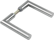 Türdrückerpaar Ams.1400 Alu.F1 o.Rosetten 4-KT.8mm HOPPE