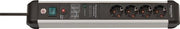 Steckdosenleiste Premium-Protect-Line 16 A 230 V schwarz/silber 6 Steckdosen