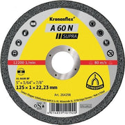 Trennscheibe A 60N Supra D125x1mm gerade Alu.Bohr.22,23mm KLINGSPOR