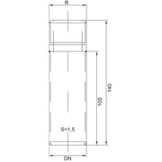 ACO GM-X Anschlussstück DN40 x 11/2