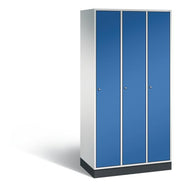 Spind Intro 3 Abteile H1950B920T490 mm Lichtgrau/Enzianblau C+P