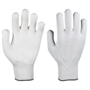 Fine knit glove BASIC W white size 8 SEIZ
