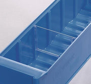 Trennwand f.Regalkasten B.91mm Styrolux transparent 10St./Btl.TECWERK