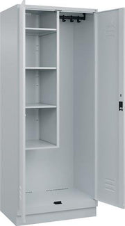 Cleaning Supply Cabinet Classic PLUS H1950xW800xD500mm with plinth light grey C+P