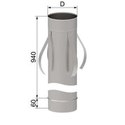 POLL Längenelement 1000mm d: 113mm m. Abstandhalter, I FU, # 1U05 100A