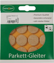 Premium Felt Glides for Parquet, 22mm, Natural, Round, Self-Adhesive