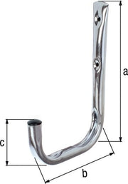 Wandhaken einfach A.150mm STA verz.H.215mm D.18mm GAH